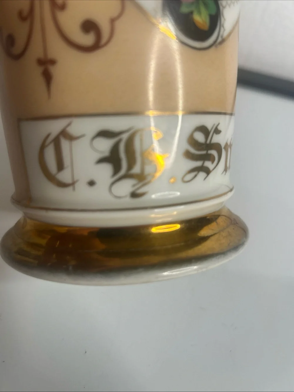 Antique Vintage Occupation Personal Shaving Mug Florist or Funeral Director